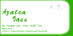 azalea vass business card